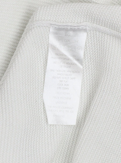 Womens UK Size 10 The White Company White Tunic Jumper