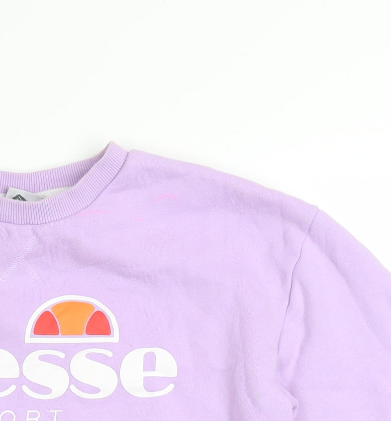 Womens UK Size 8 ellesse Purple Pullover Sweatshirt