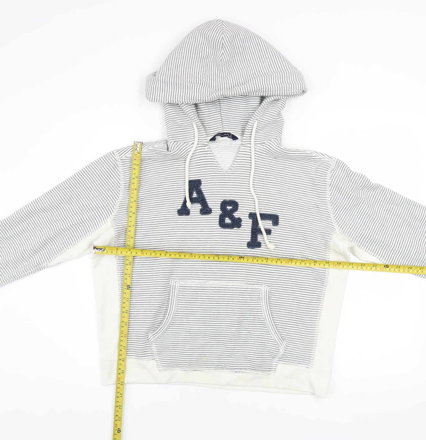 Womens UK Size S Abercrombie & Fitch White Pullover Hoodie