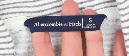 Womens UK Size S Abercrombie & Fitch White Pullover Hoodie