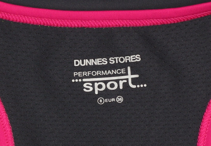 Womens UK Size 8 Dunnes Stores Black Gym & Training Running & Jogging Yoga Tank