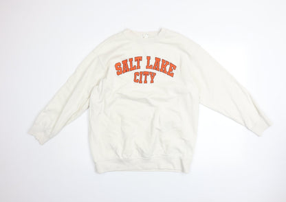 Womens UK Size XS H&M Ivory Pullover Sweatshirt
