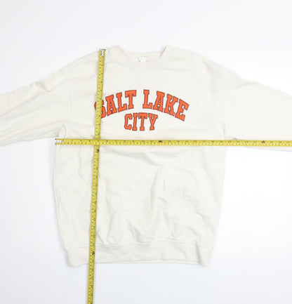 Womens UK Size XS H&M Ivory Pullover Sweatshirt