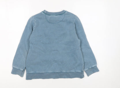 French Connection Boys Blue Cotton Blend Pullover Sweatshirt Age 6