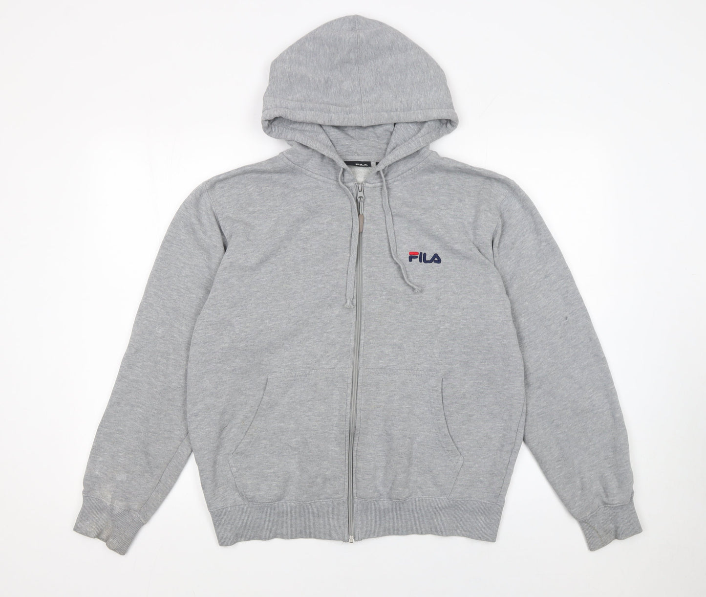 Womens UK Size S FILA Grey Full Zip Hoodie