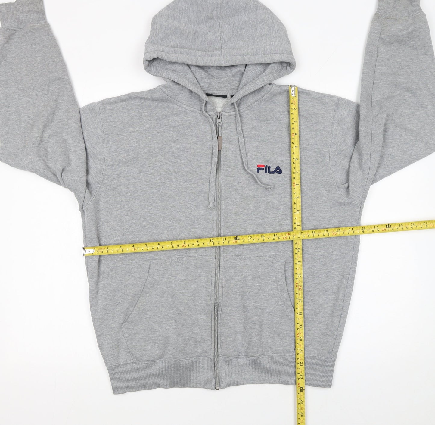 Womens UK Size S FILA Grey Full Zip Hoodie