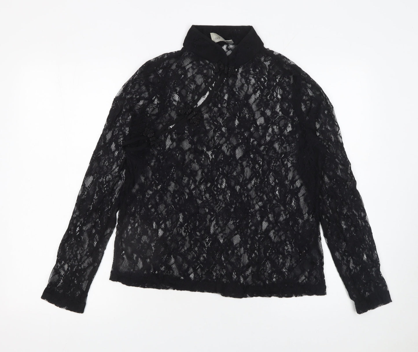 Womens UK Size 12 ASOS Black Kimono Blouse