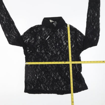 Womens UK Size 12 ASOS Black Kimono Blouse