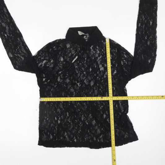 Womens UK Size 12 ASOS Black Kimono Blouse