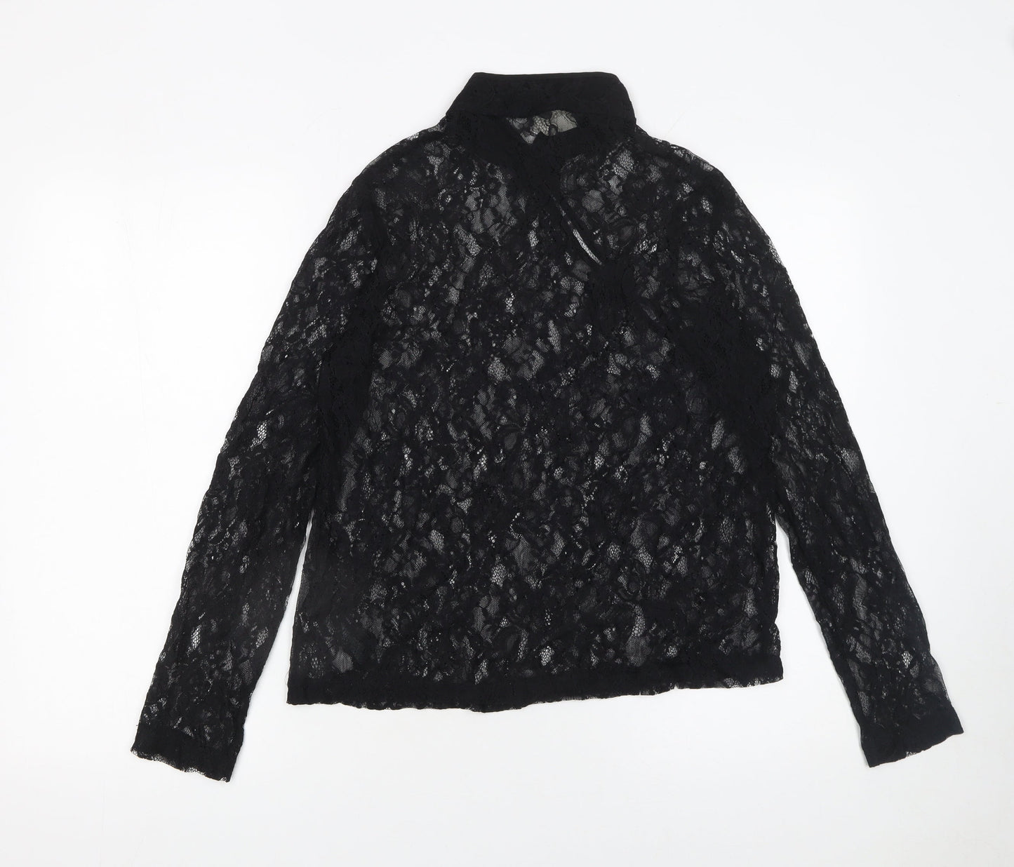 Womens UK Size 12 ASOS Black Kimono Blouse