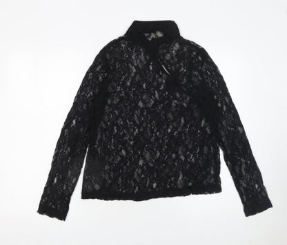 Womens UK Size 12 ASOS Black Kimono Blouse