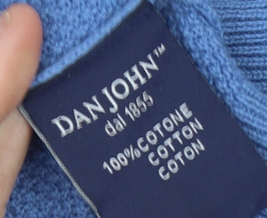 Mens UK Size M DAN JOHN Blue Pullover Jumper