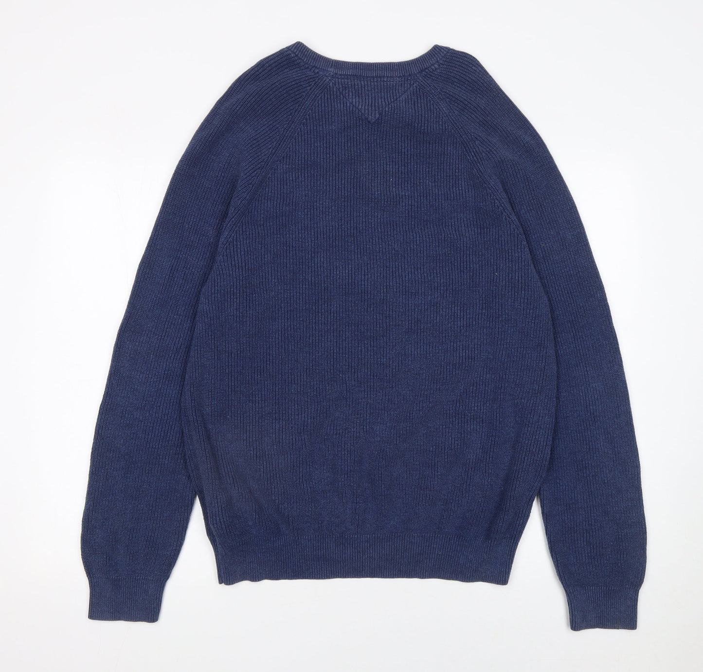 Mens UK Size L Tommy Hilfiger Blue Pullover Jumper