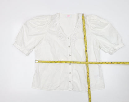 Womens UK Size 18 Savida White Tunic Blouse
