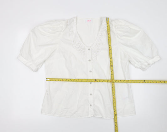 Womens UK Size 18 Savida White Tunic Blouse