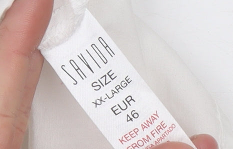 Womens UK Size 18 Savida White Tunic Blouse