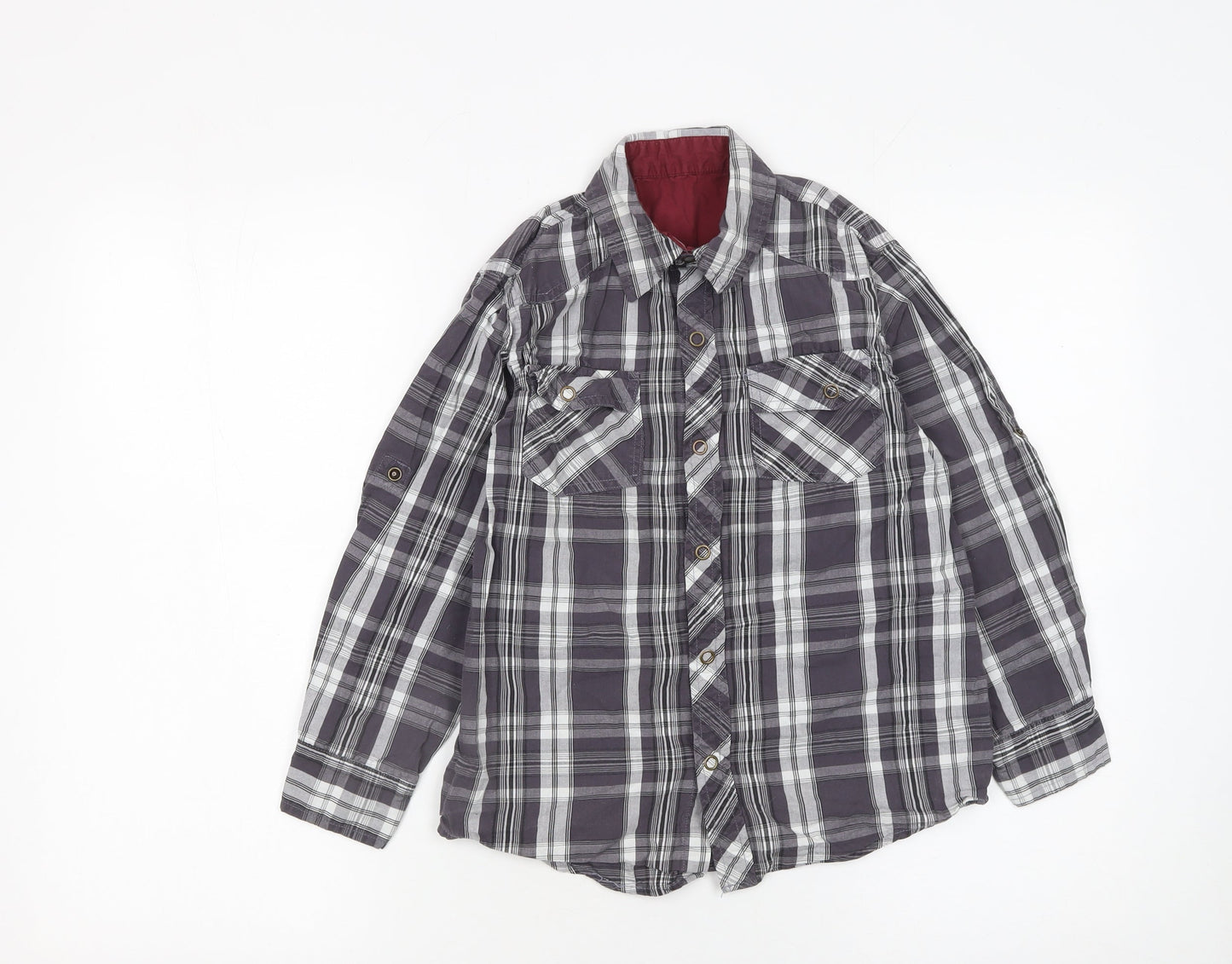 Boys UK Size 8-9 Years St. Bernard for Dunnes Grey Basic Button-Up