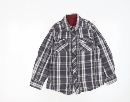 Boys UK Size 8-9 Years St. Bernard for Dunnes Grey Basic Button-Up