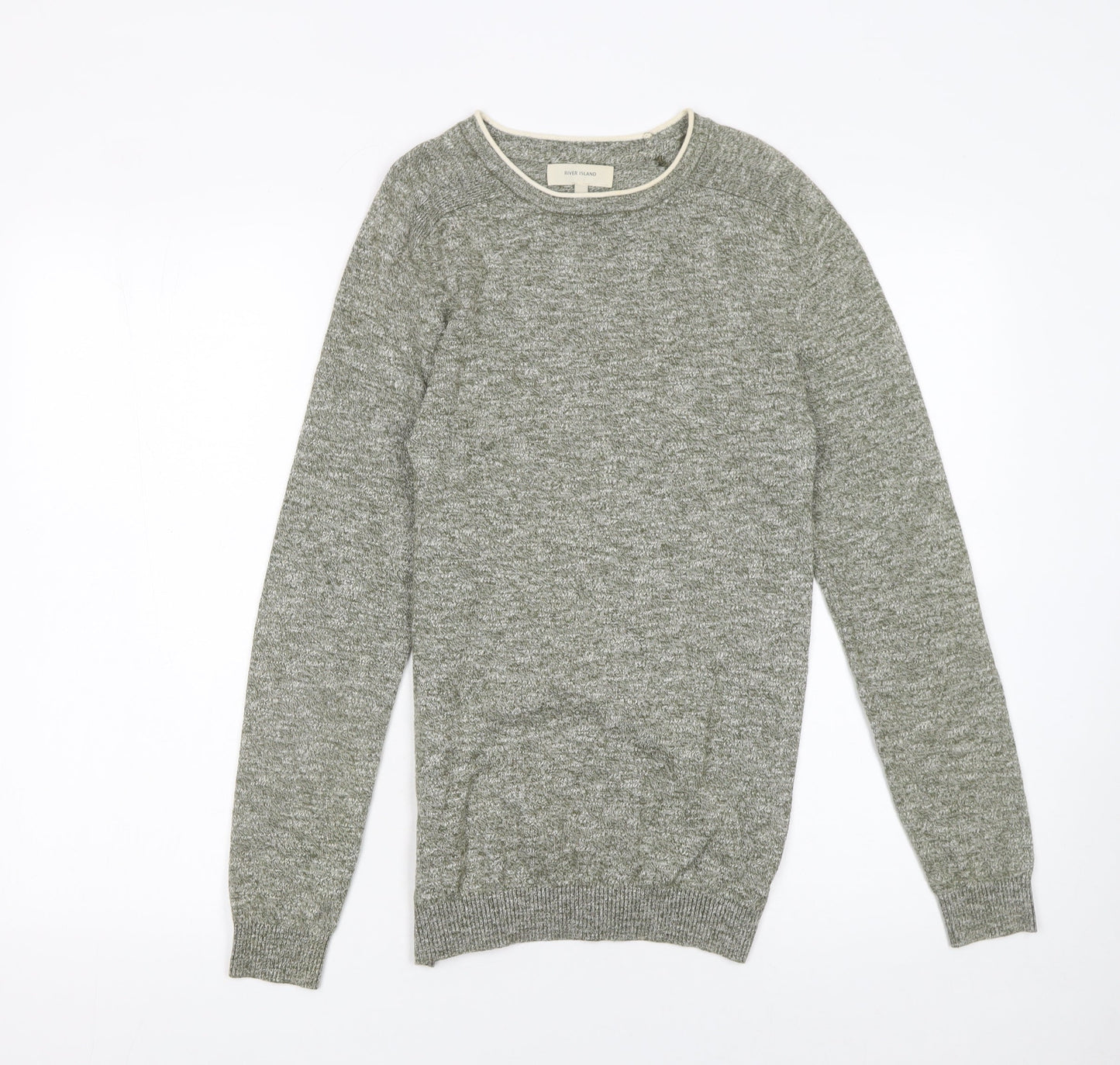 Mens UK Size XS River Island Grey Pullover Jumper