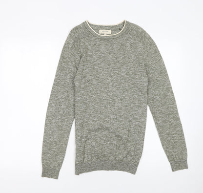 Mens UK Size XS River Island Grey Pullover Jumper