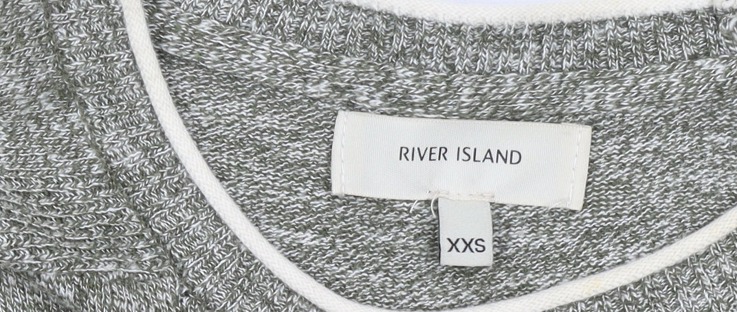 Mens UK Size XS River Island Grey Pullover Jumper