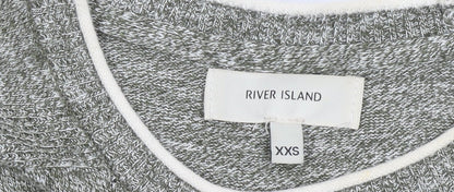 Mens UK Size XS River Island Grey Pullover Jumper