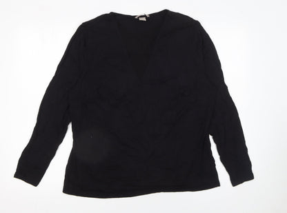 Womens UK Size 18 H&M Black Basic Blouse