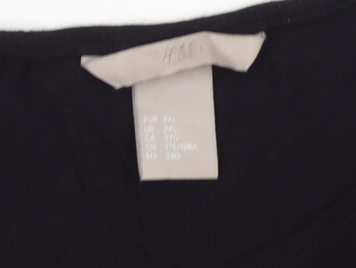 Womens UK Size 18 H&M Black Basic Blouse