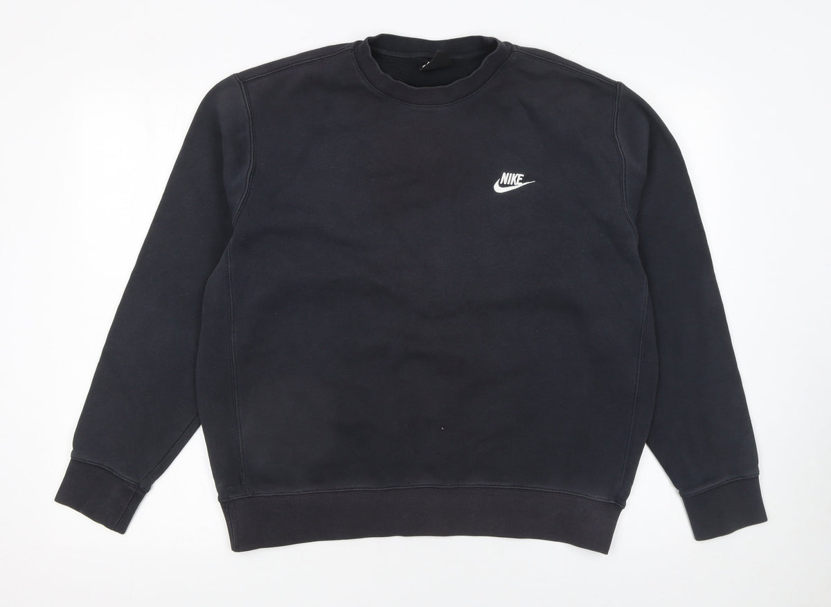 Mens UK Size M Nike Black Pullover Sweatshirt