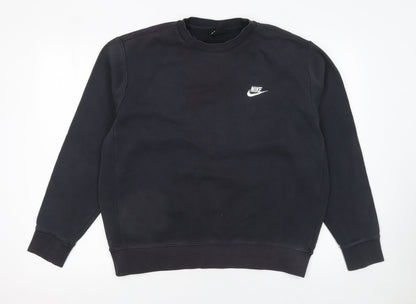 Mens UK Size M Nike Black Pullover Sweatshirt