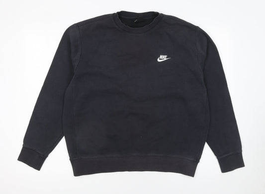 Mens UK Size M Nike Black Pullover Sweatshirt