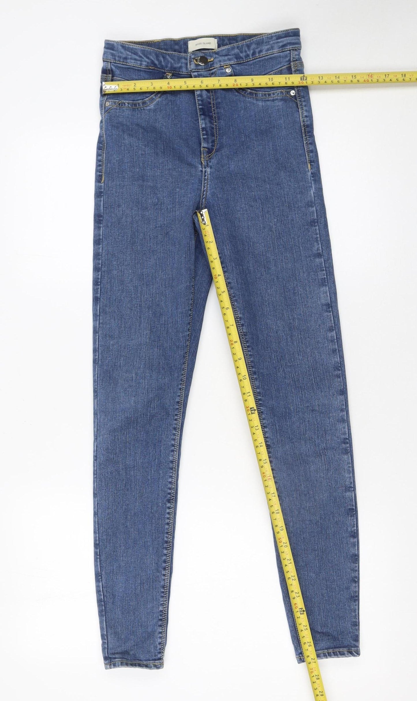 Womens UK Size 6 River Island Slim Fit Skinny Blue Jeans
