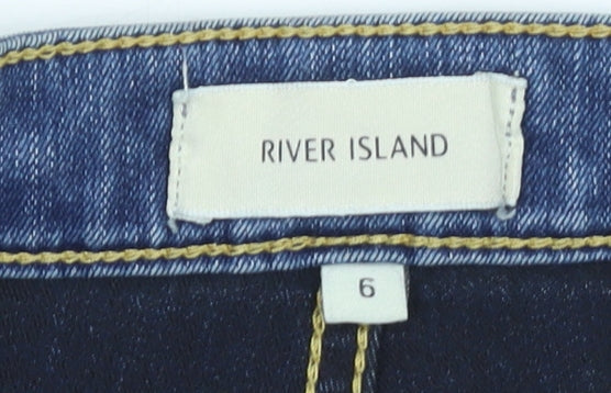 Womens UK Size 6 River Island Slim Fit Skinny Blue Jeans