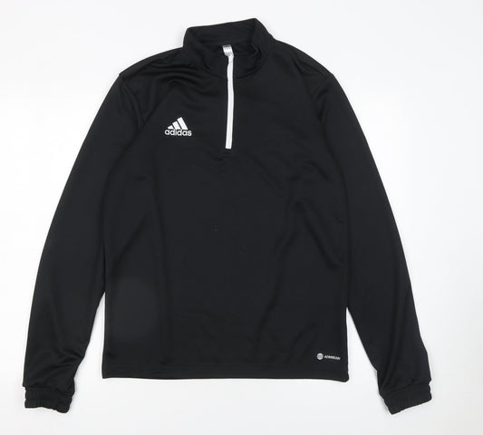 Mens UK Size M adidas Black Pullover Sweatshirt