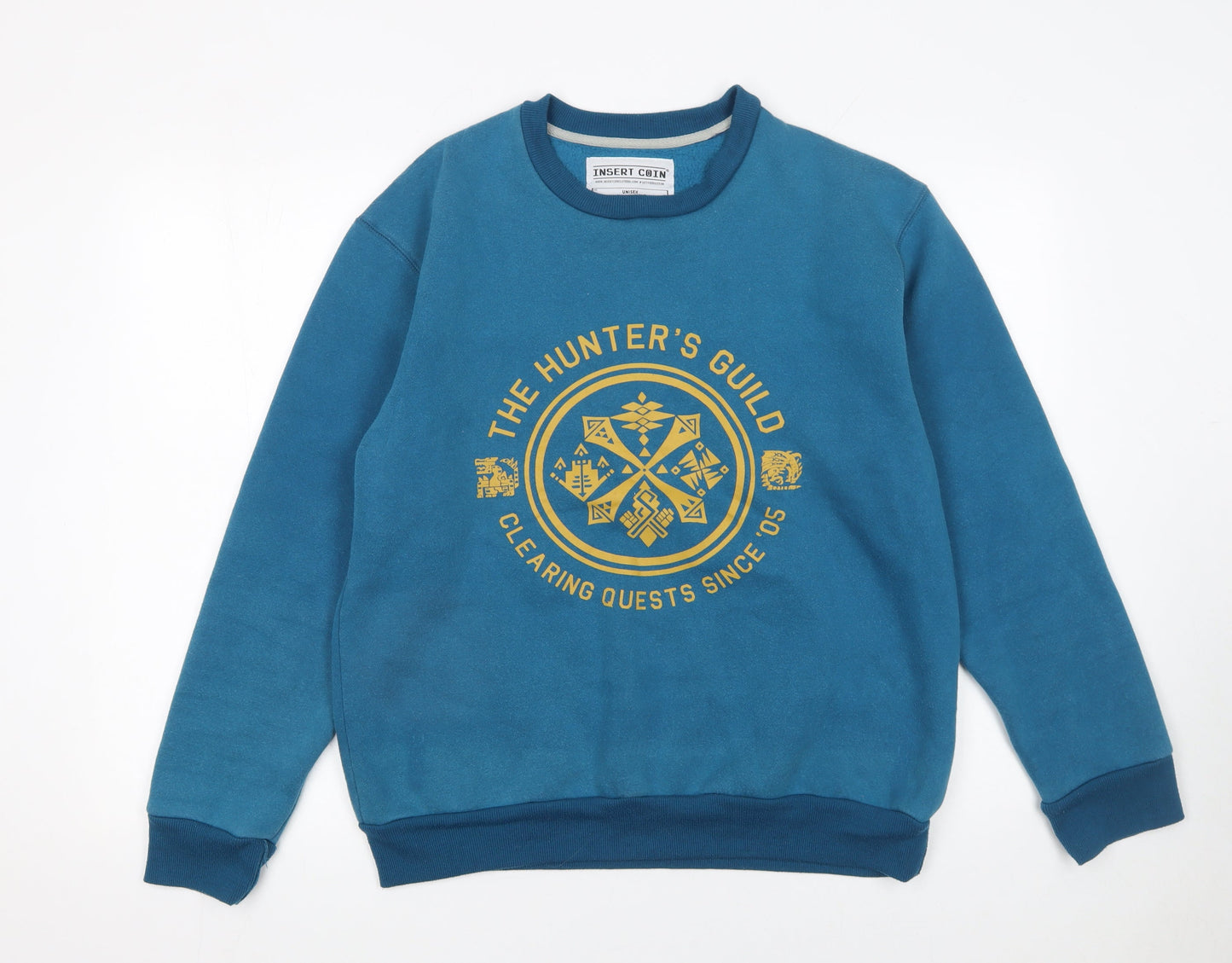Unisex Adults UK Size S Insert Coin Blue Pullover Sweatshirt