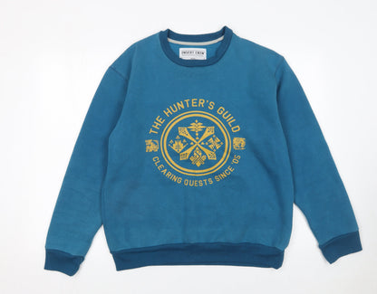 Unisex Adults UK Size S Insert Coin Blue Pullover Sweatshirt