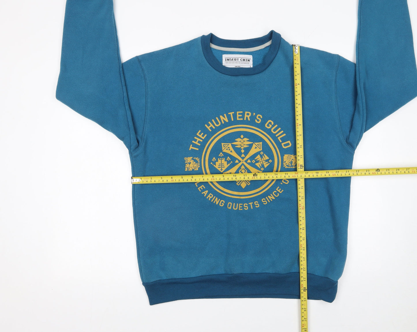 Unisex Adults UK Size S Insert Coin Blue Pullover Sweatshirt