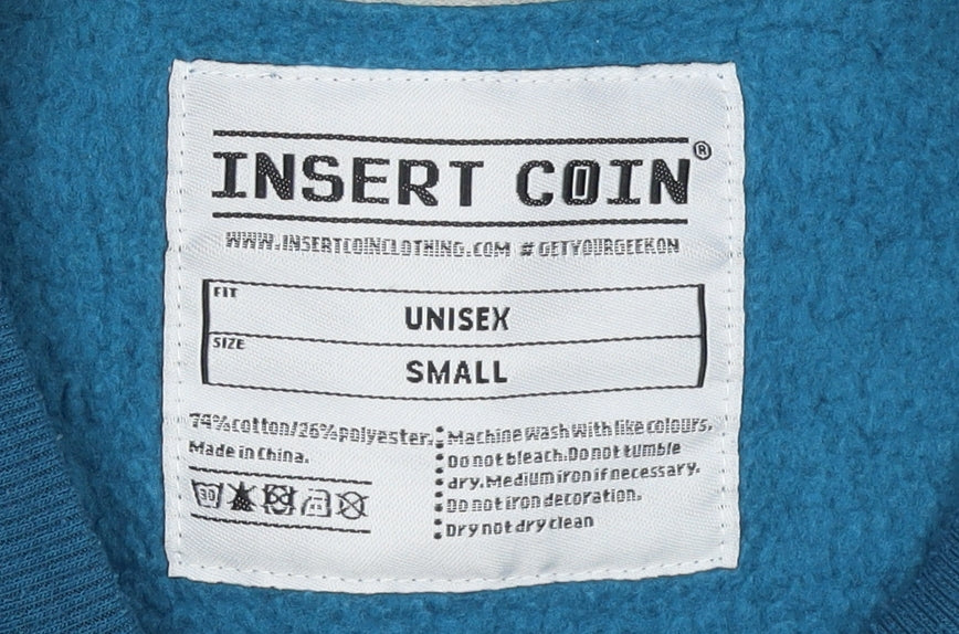 Unisex Adults UK Size S Insert Coin Blue Pullover Sweatshirt