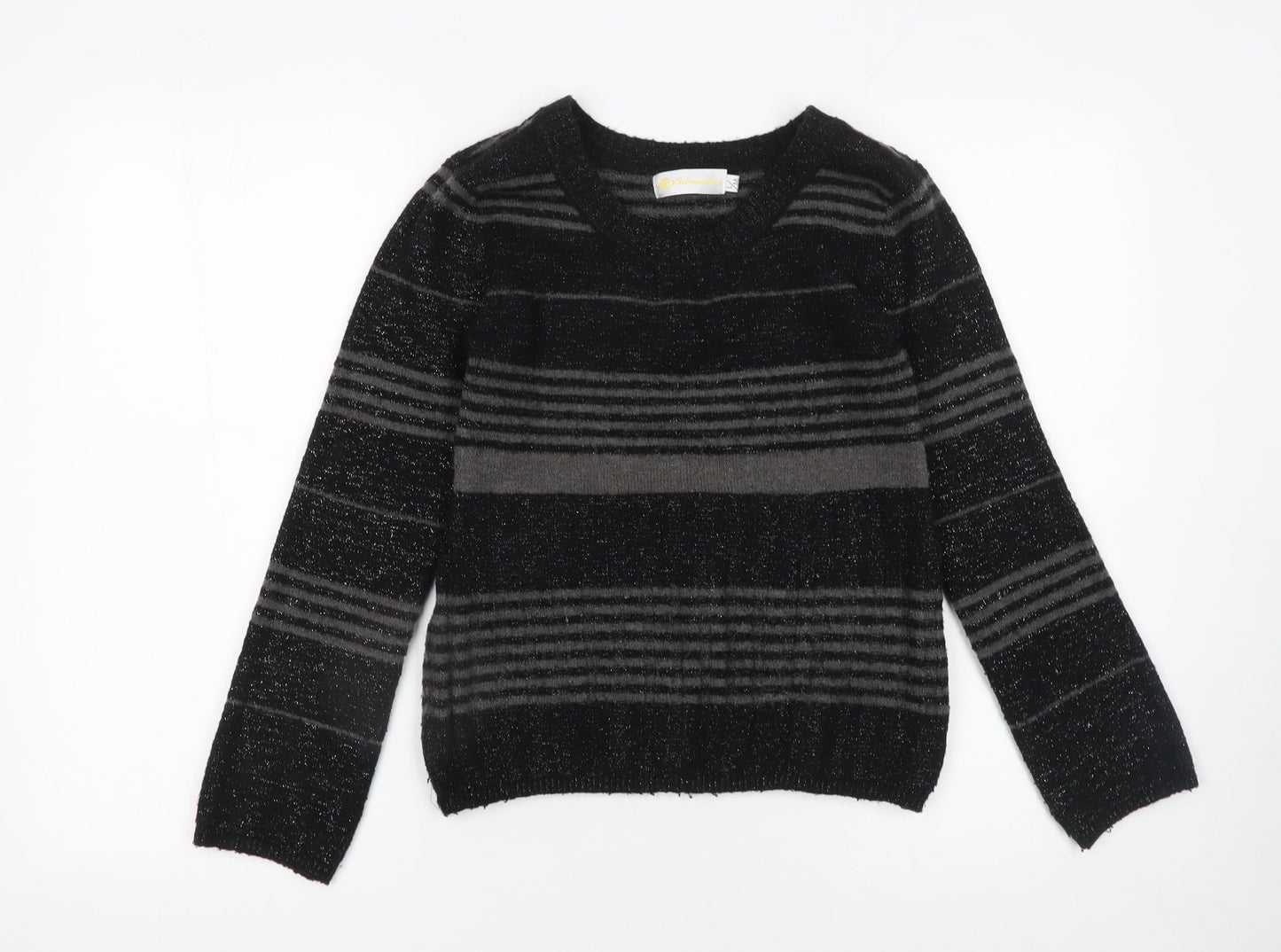 Womens UK Size M Yufascreation Black Pullover Jumper