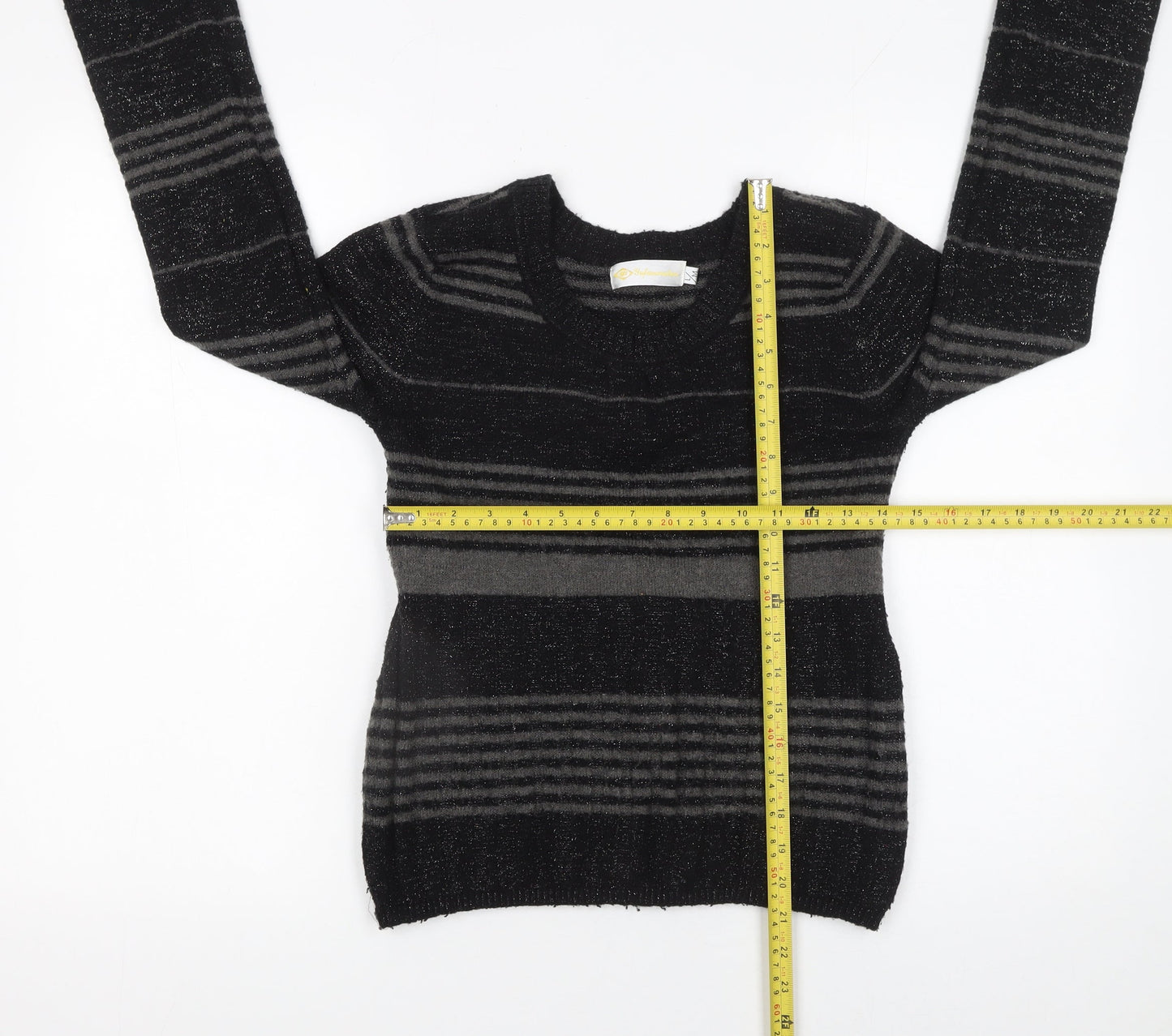 Womens UK Size M Yufascreation Black Pullover Jumper