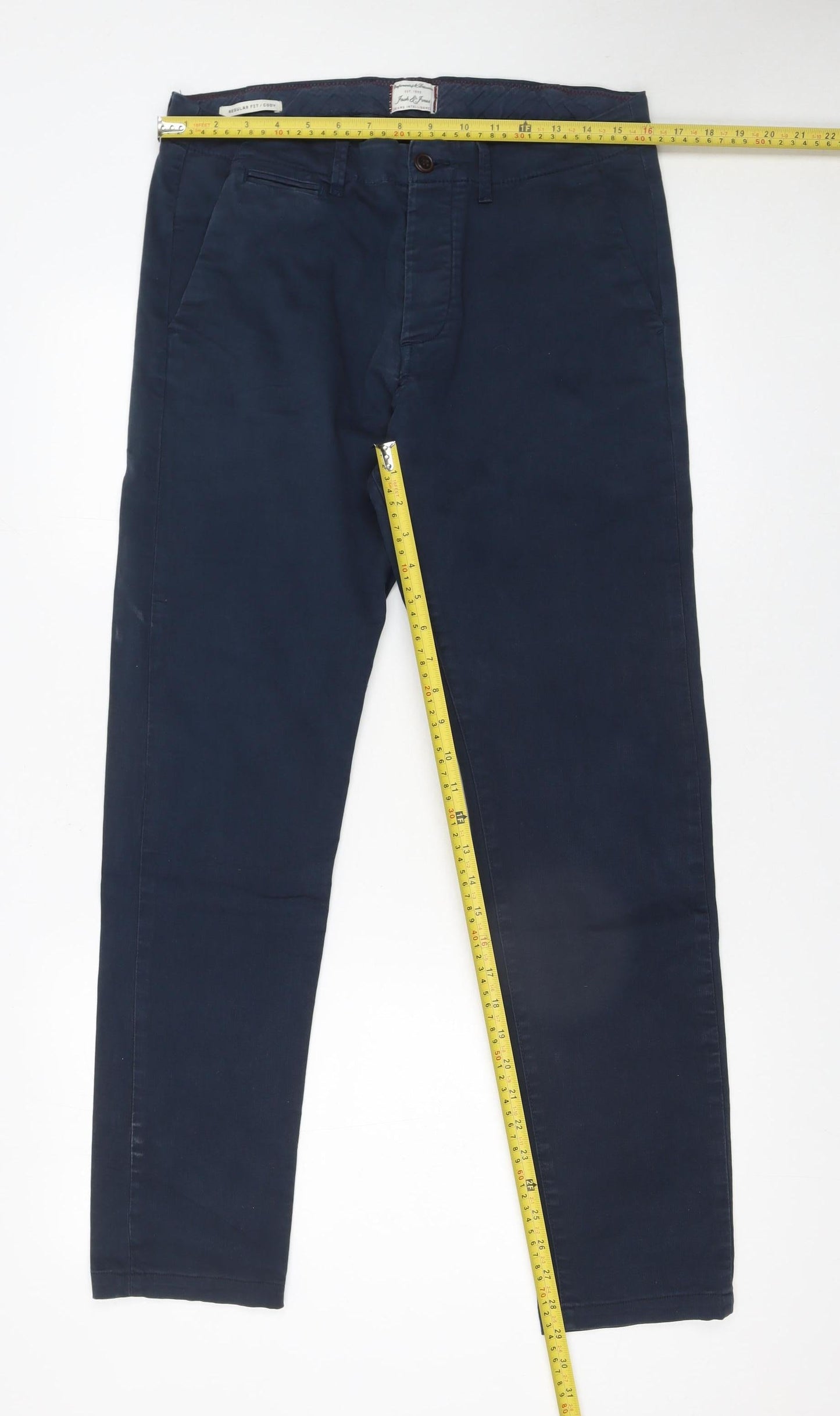 Mens UK Size M JACK & JONES Slim Fit Chino Blue Trousers