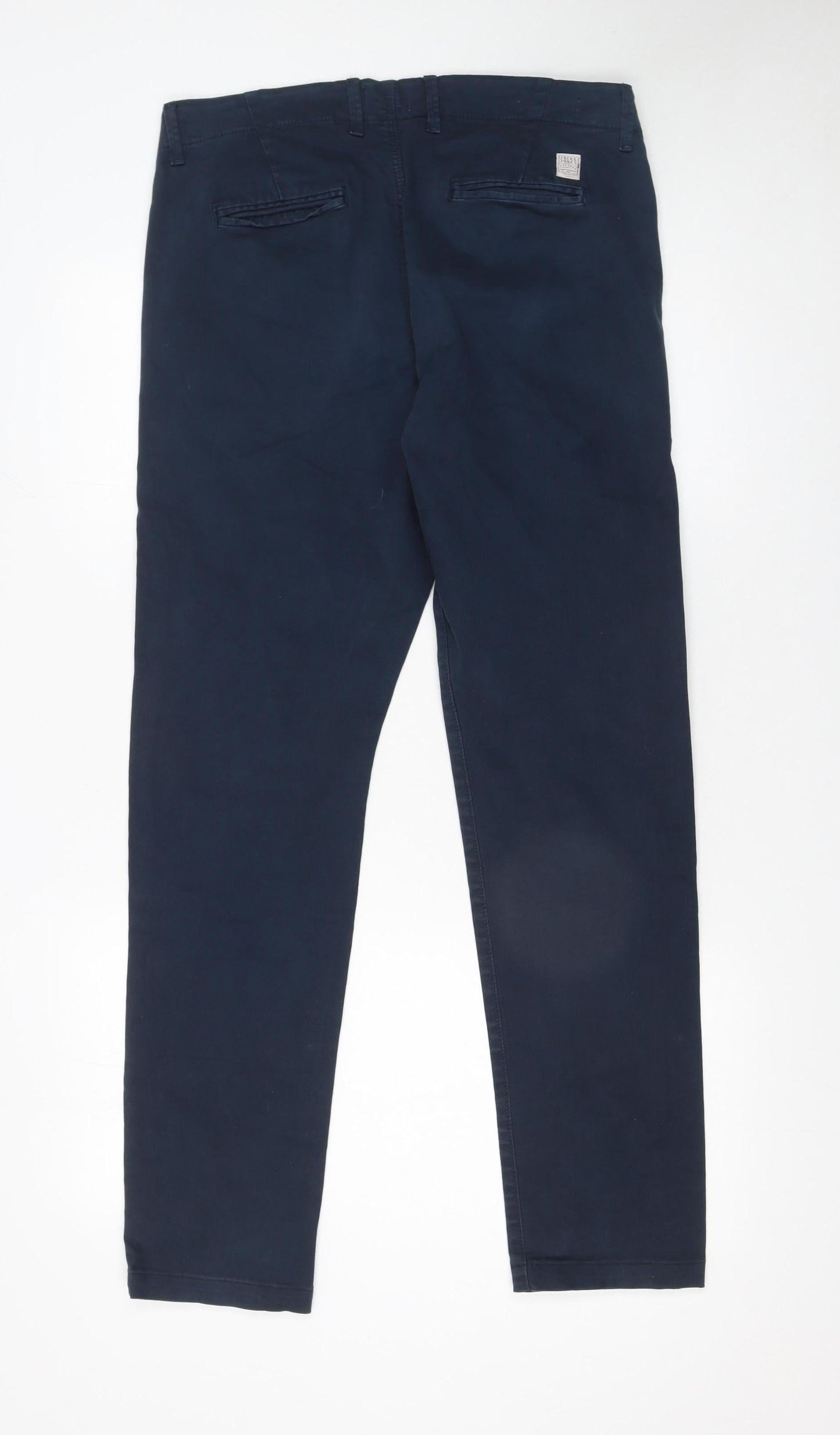 Mens UK Size M JACK & JONES Slim Fit Chino Blue Trousers