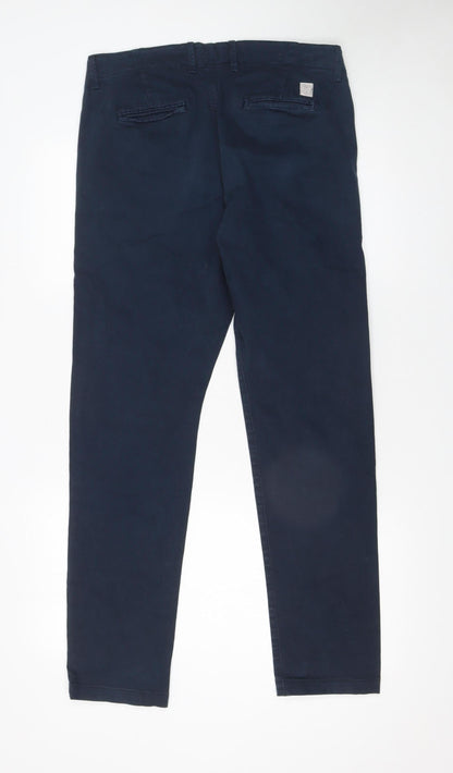 Mens UK Size M JACK & JONES Slim Fit Chino Blue Trousers