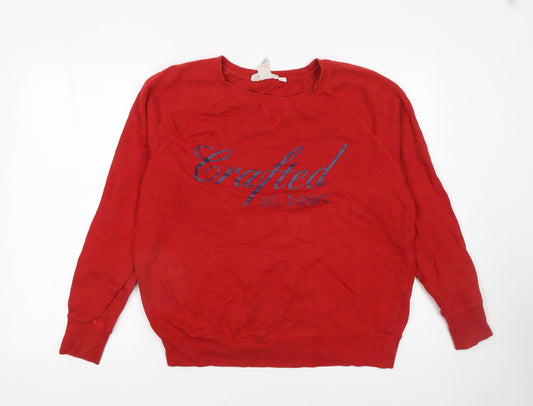 Womens UK Size L H&M Red Pullover Sweatshirt