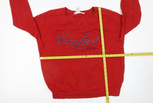 Womens UK Size L H&M Red Pullover Sweatshirt