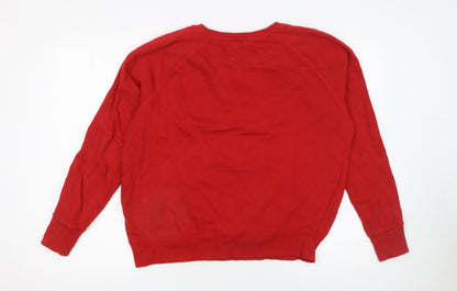 Womens UK Size L H&M Red Pullover Sweatshirt