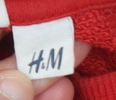 Womens UK Size L H&M Red Pullover Sweatshirt