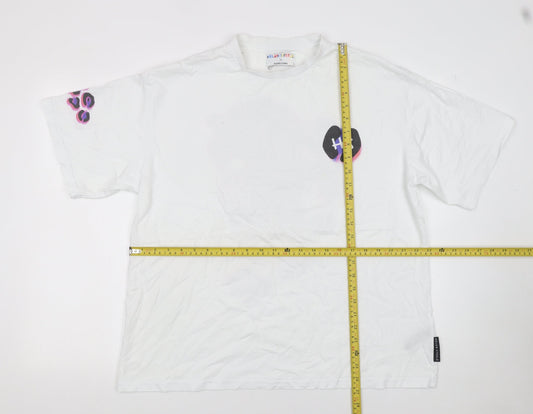 Womens UK Size L Helen Steele x Dunnes Stores White Basic T-Shirt