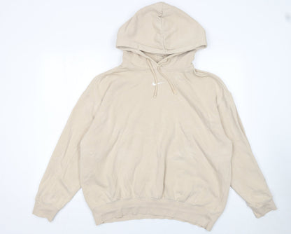 Womens UK Size M Nike Beige Pullover Hoodie