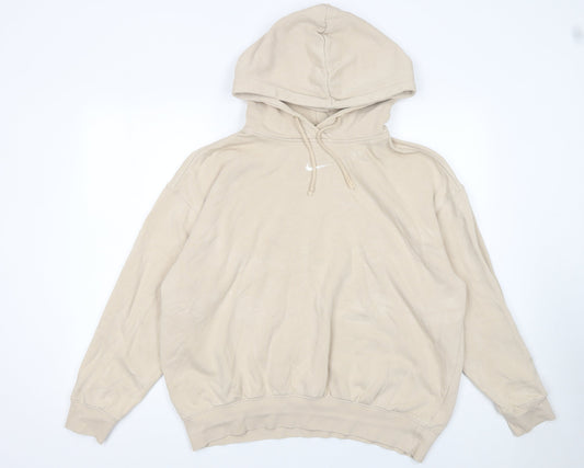 Womens UK Size M Nike Beige Pullover Hoodie